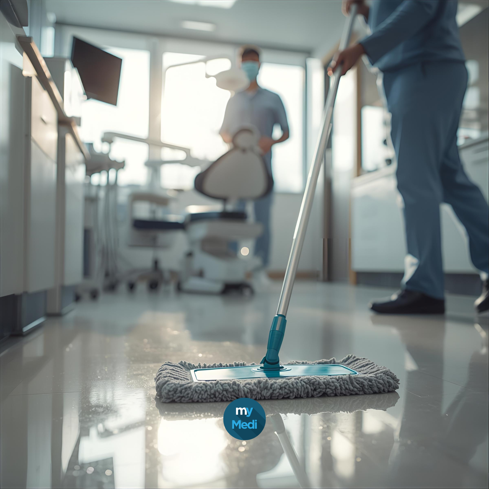 Nettoyage des sols du cabinet dentaire