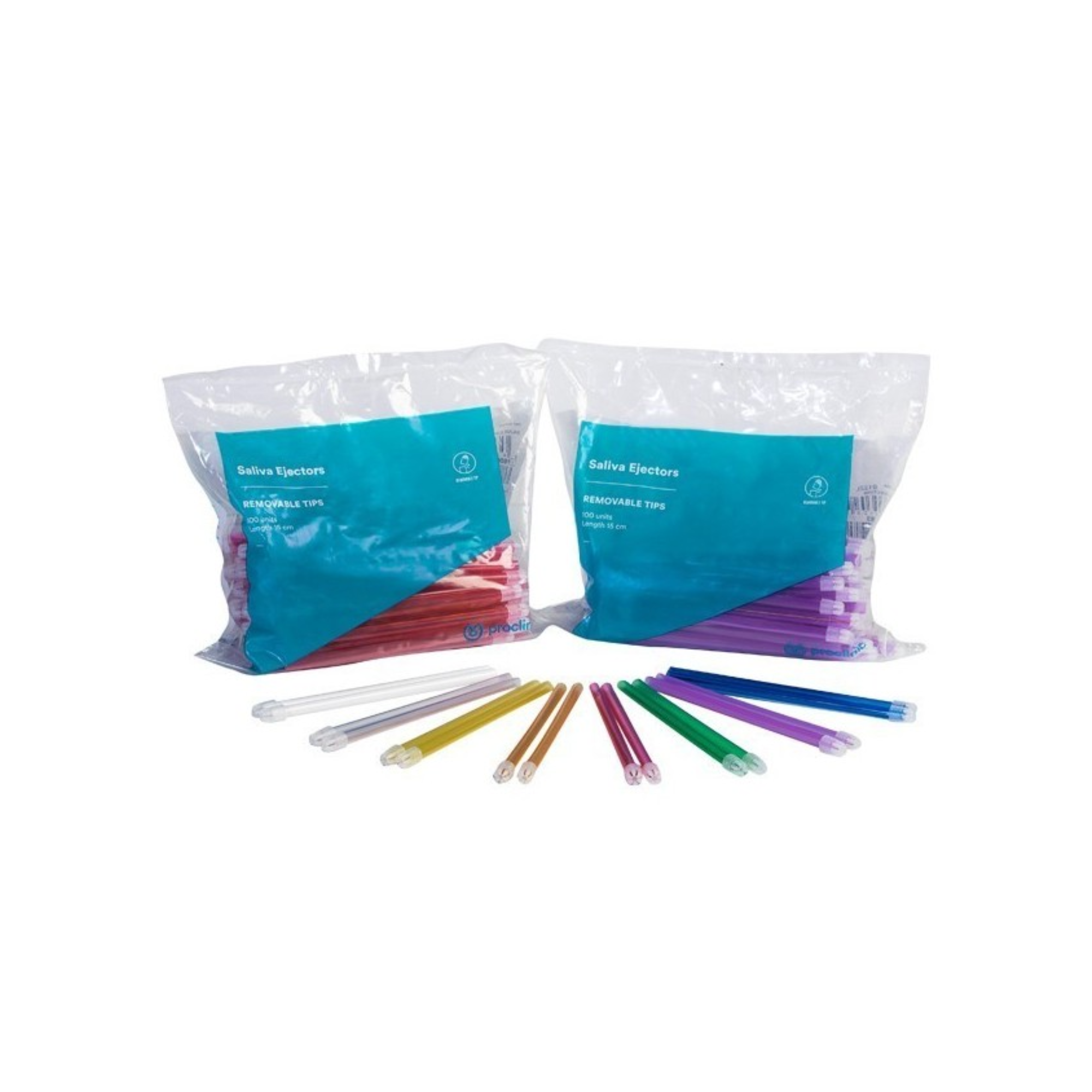 BLUE SALIVA PUMPS 15cm 100u PROCLINIC