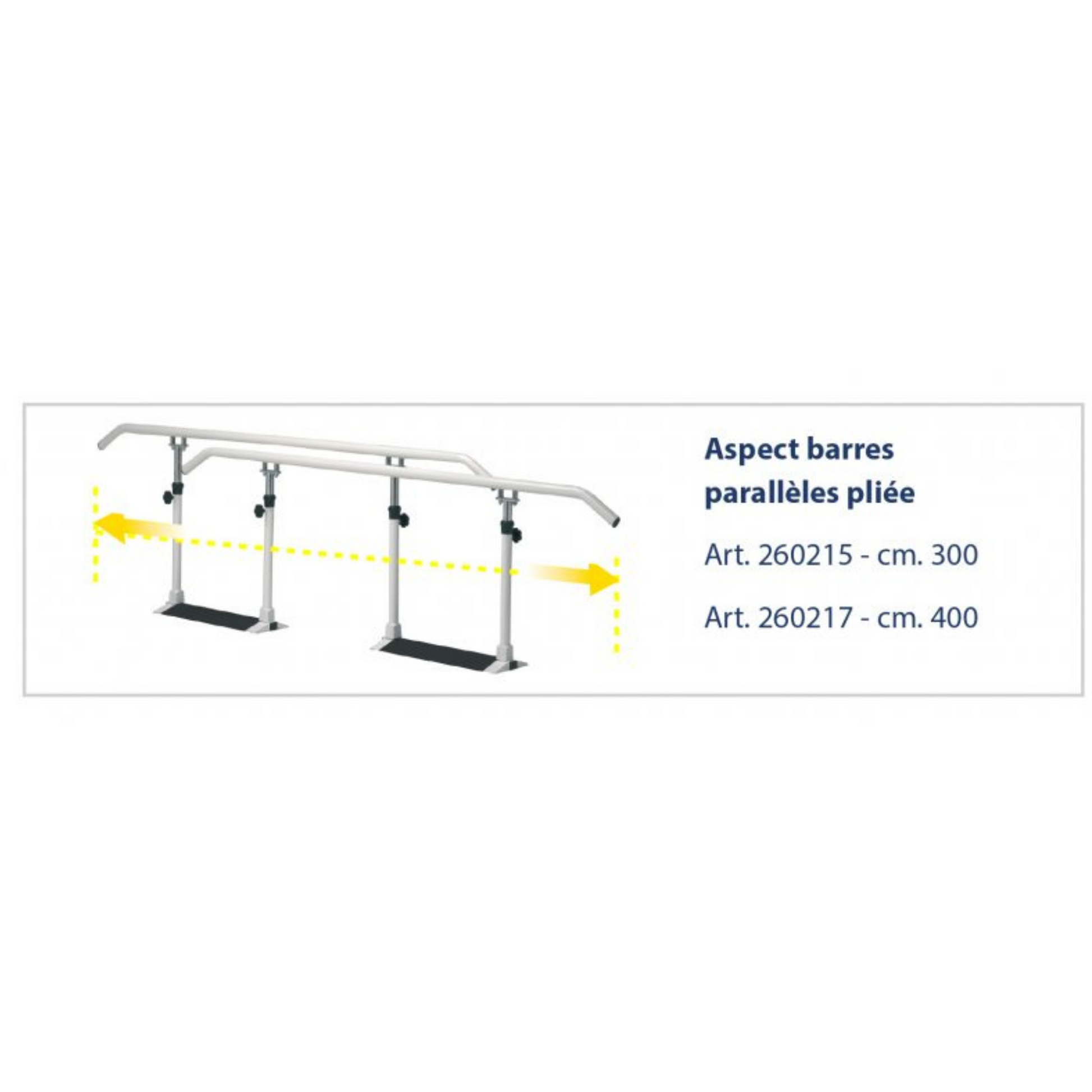 Barres Parallèles Pliables Easy Click - 2 dimensions - Ferrox - My Médical