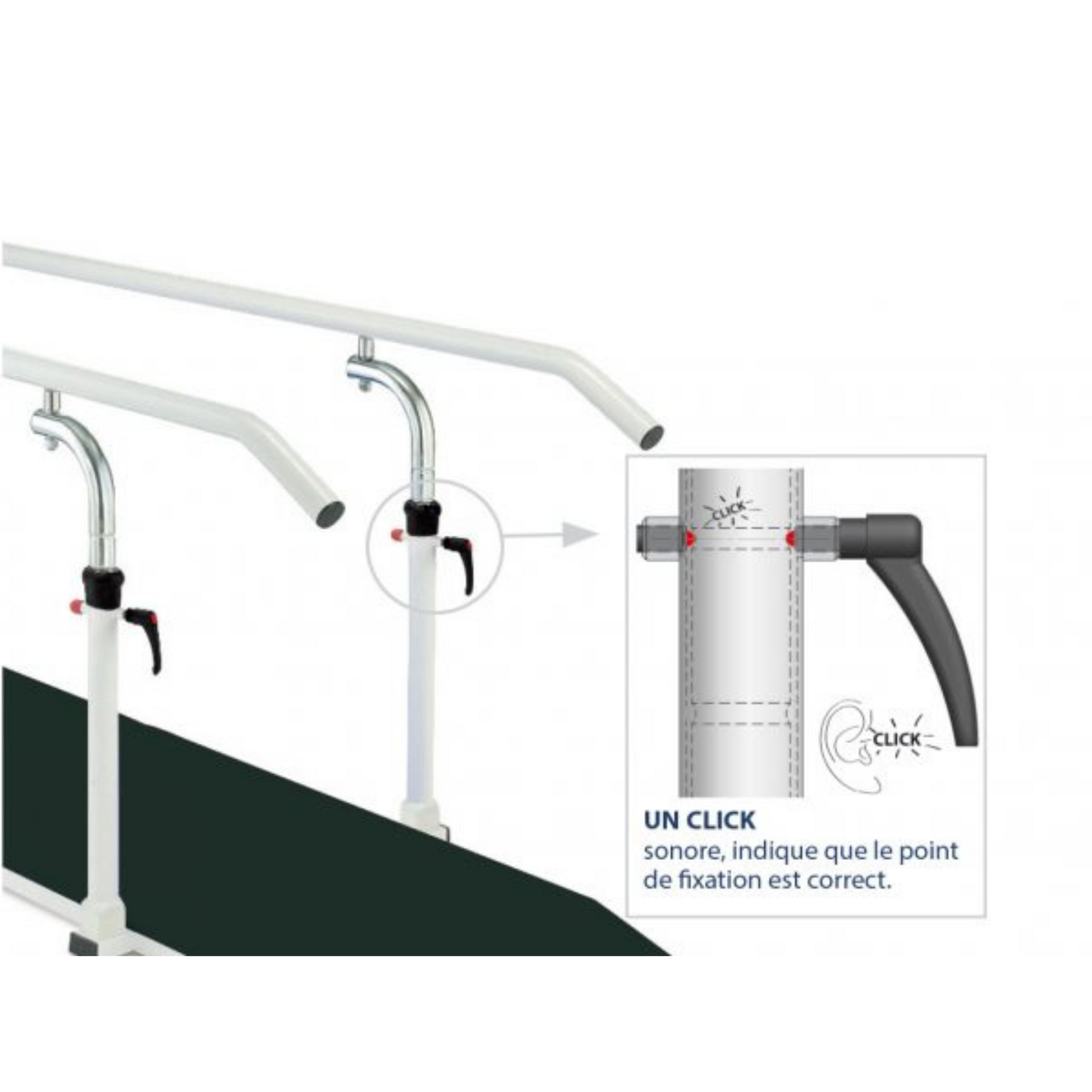 Barres Parallèles avec Socle - Longueur 600 cm - Ferrox - My Médical