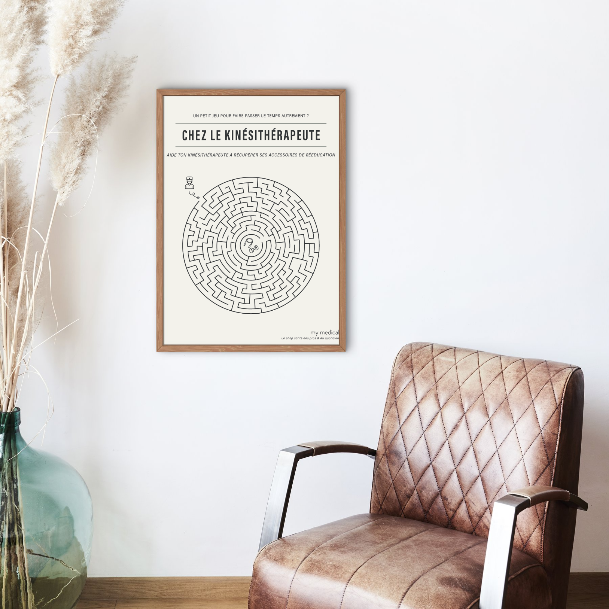 Decorative labyrinth poster - Physiotherapy office waiting room