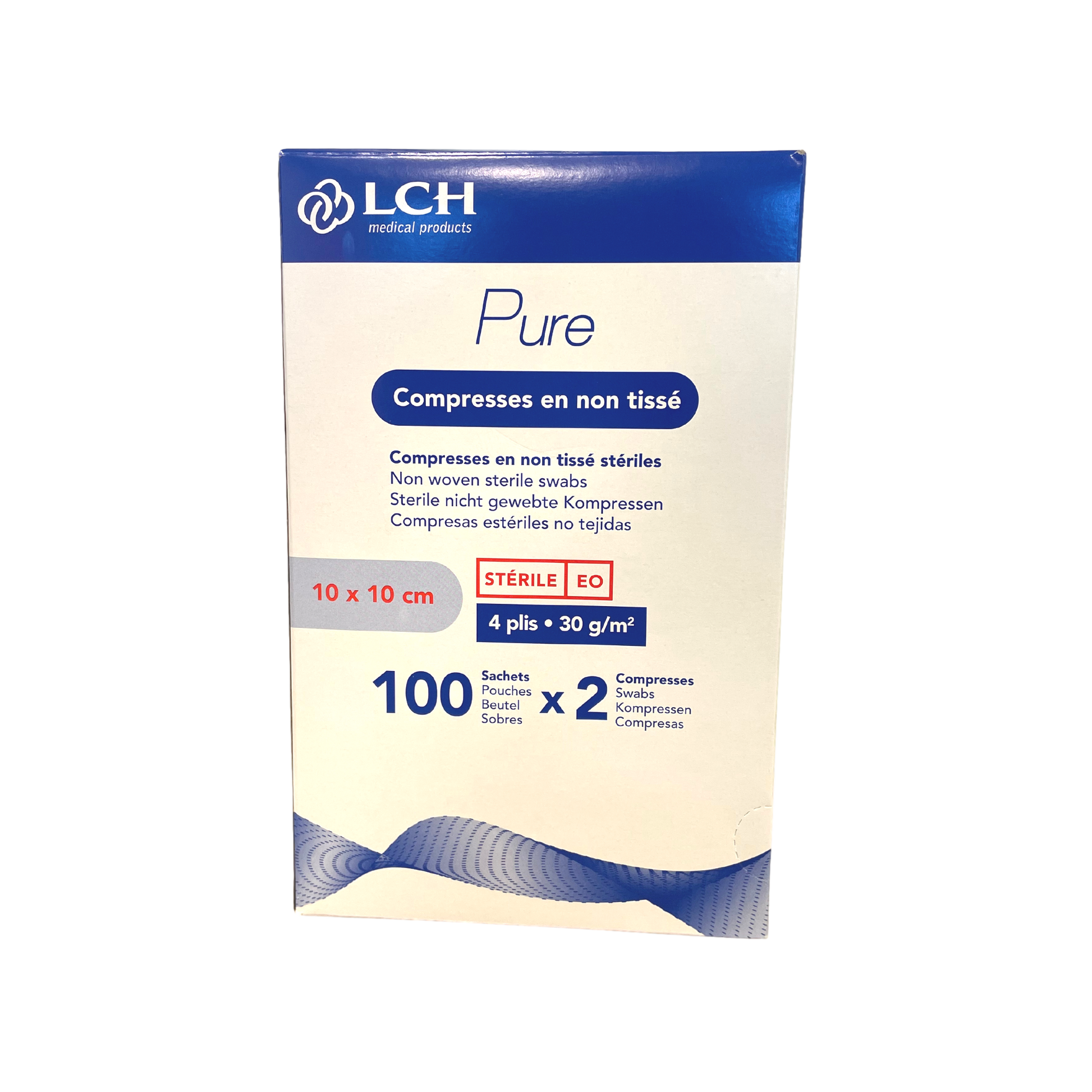 Compresse non-tissée stérile - Pochette de 2 compresses - LCH