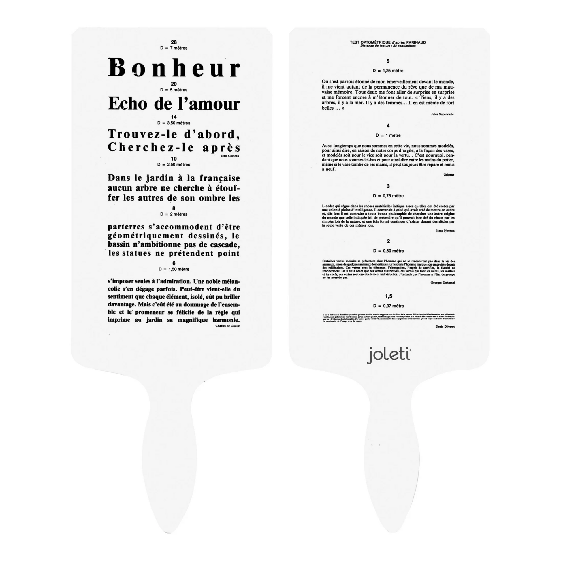 Echelle Main Parinaud Recto Verso (2 modèles) - JOLETI - My Médical