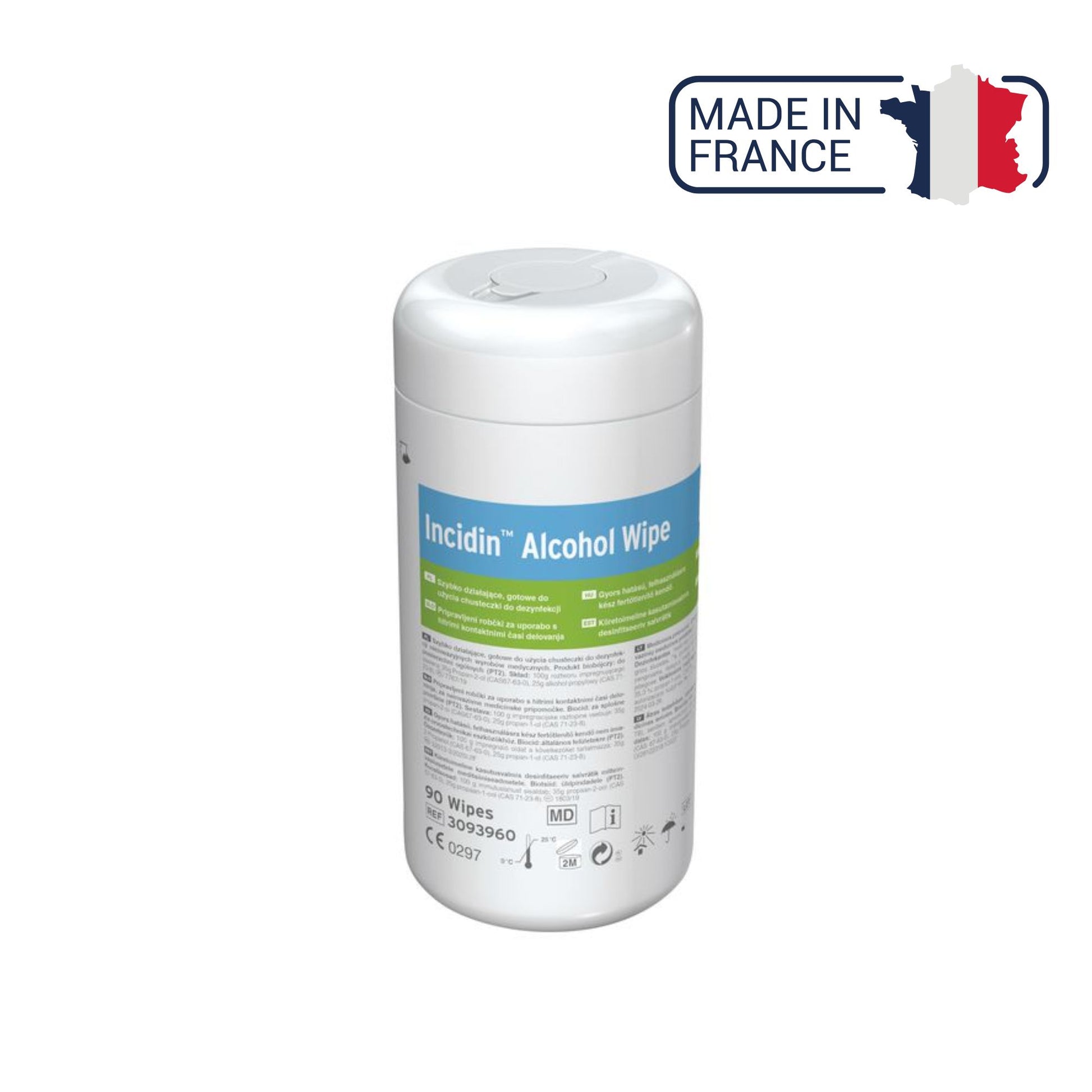 90 Lingettes Désinfectantes Incidin Alcohol Wipes - Boîte ou recharge - Ecolab by Anios - My Médical