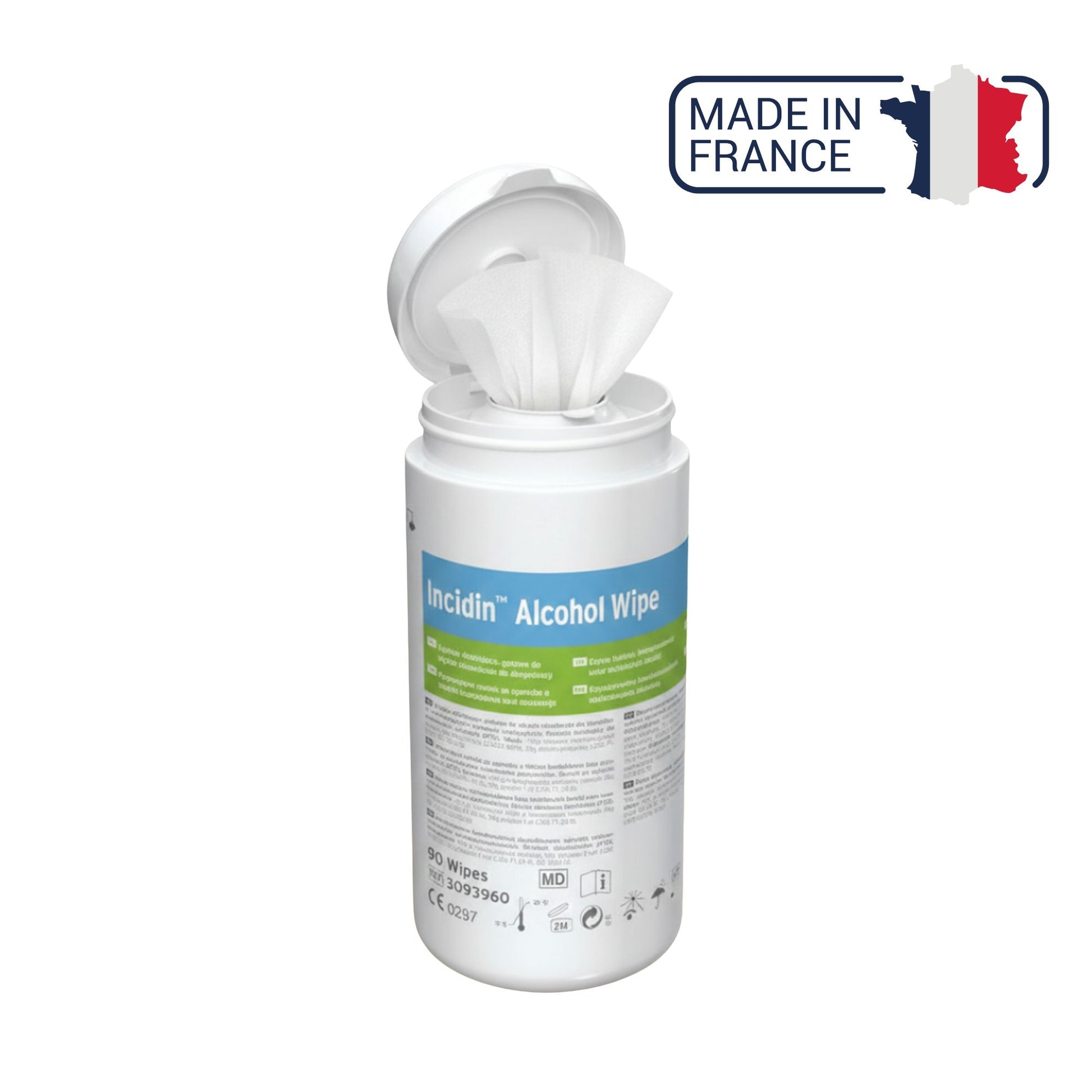 90 Lingettes Désinfectantes Incidin Alcohol Wipes - Boîte ou recharge - Ecolab by Anios - My Médical