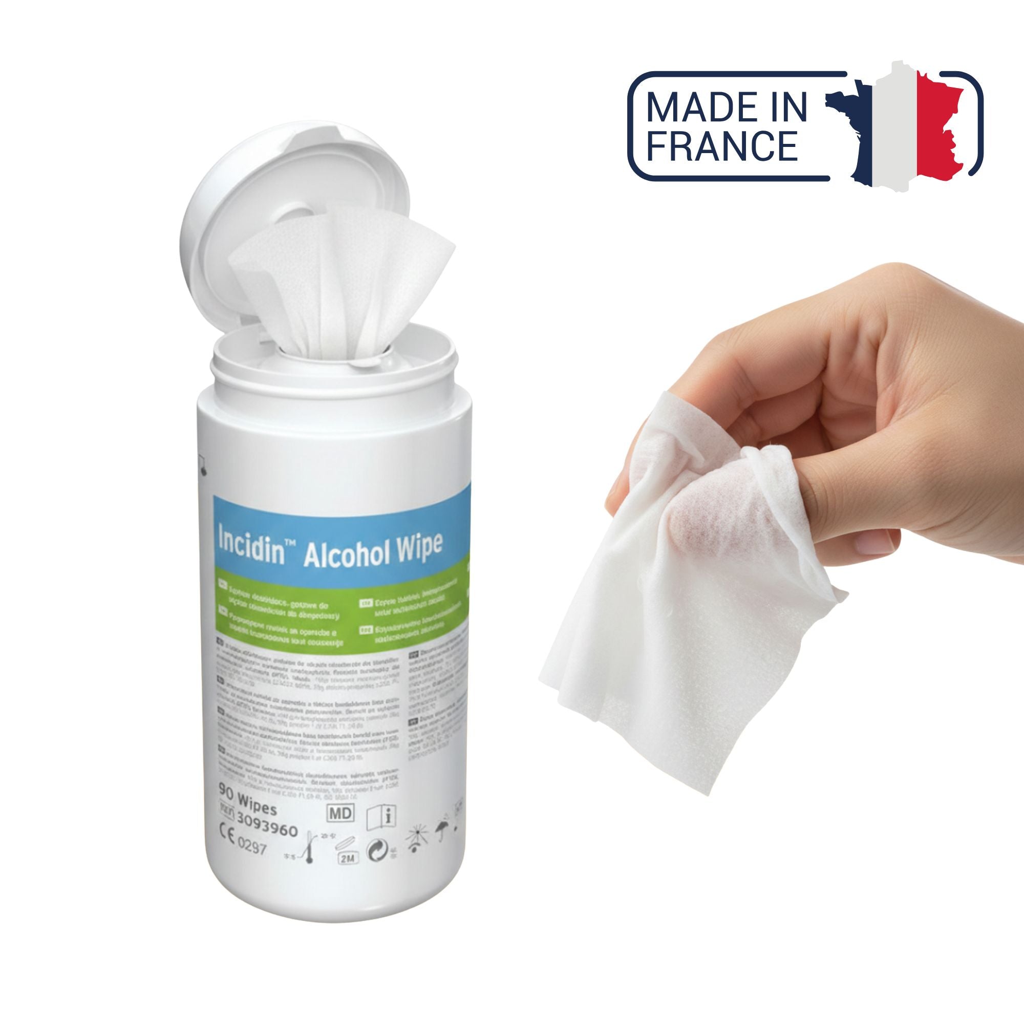 90 Lingettes Désinfectantes Incidin Alcohol Wipes - Boîte ou recharge - Ecolab by Anios - My Médical