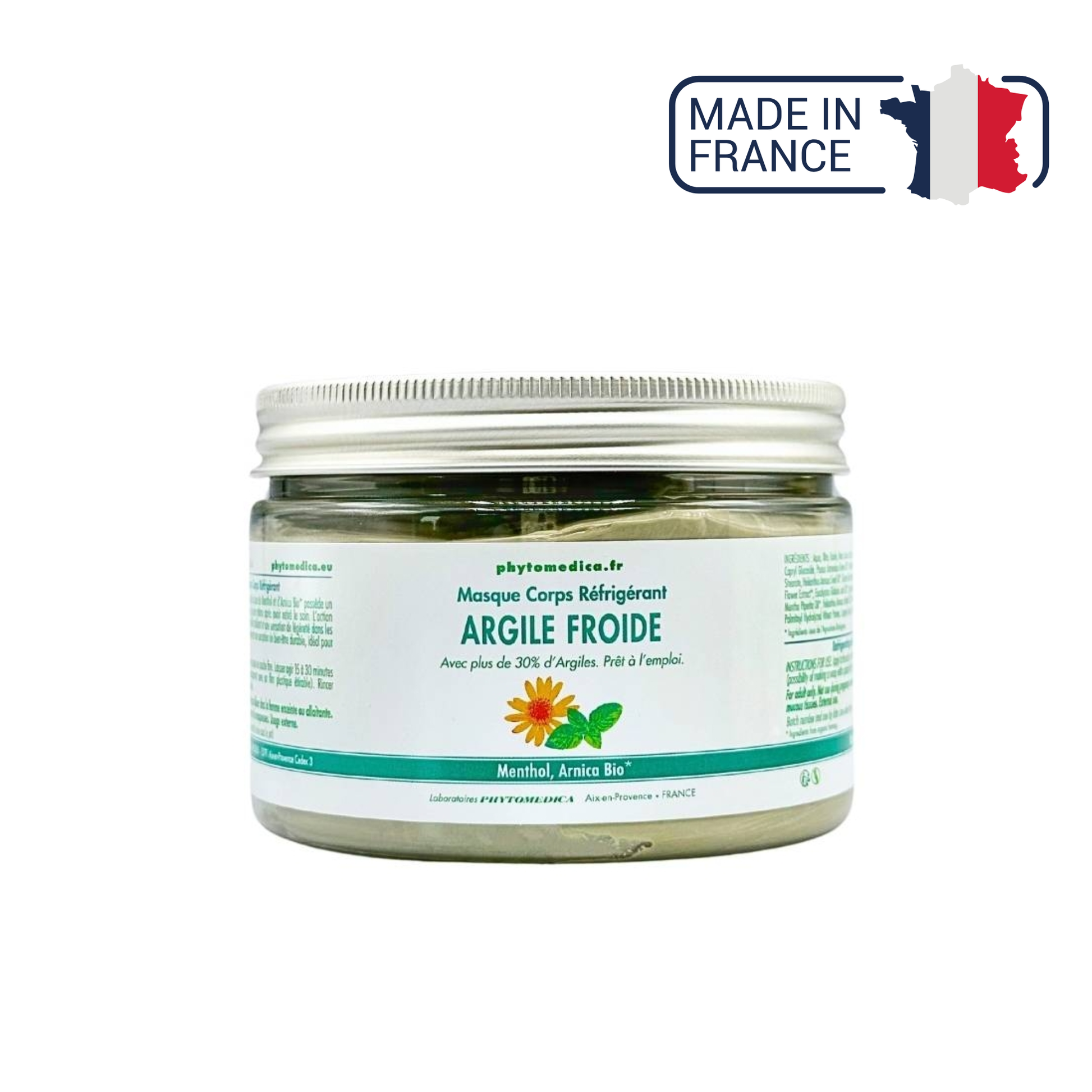 Argile froide - Masque corps réfrigérant - 2 contenances - Phytomédica - My Médical