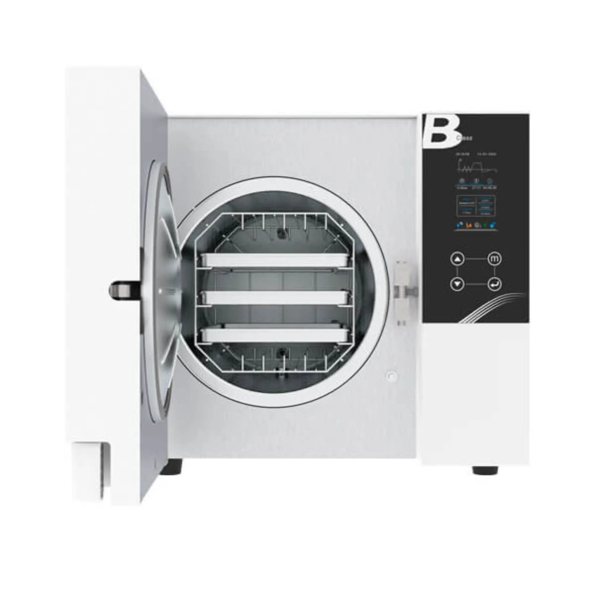 White autoclave 12 Liters Class B with USB and integrated printer
