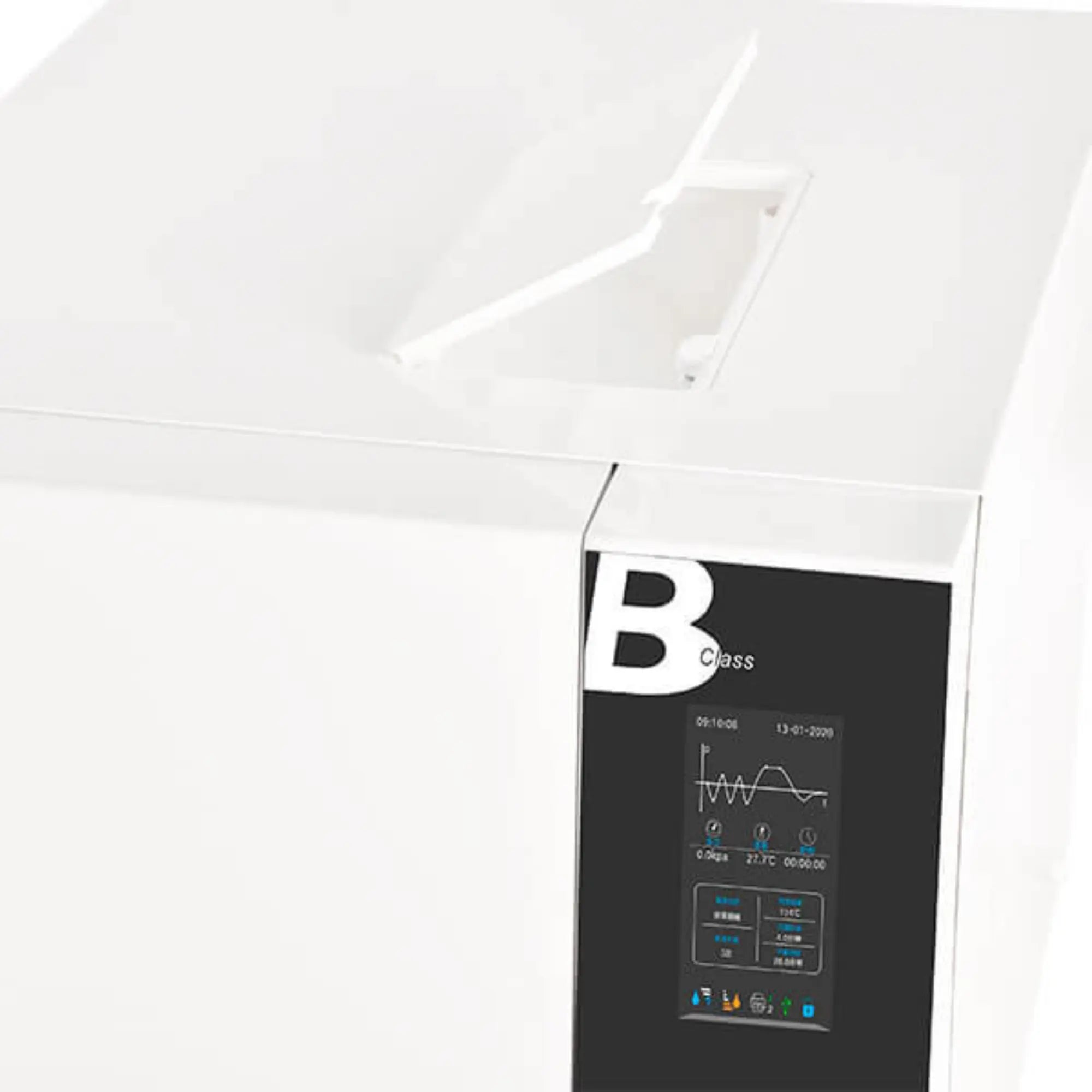 White autoclave 12 Liters Class B with USB and integrated printer