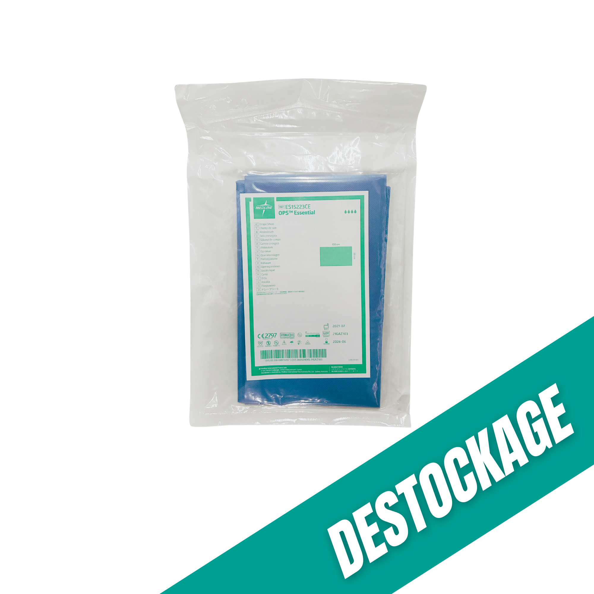 Champs de soins stériles - 150 x 90 cm - Lot de 28 - Medline // Date courte - My Médical