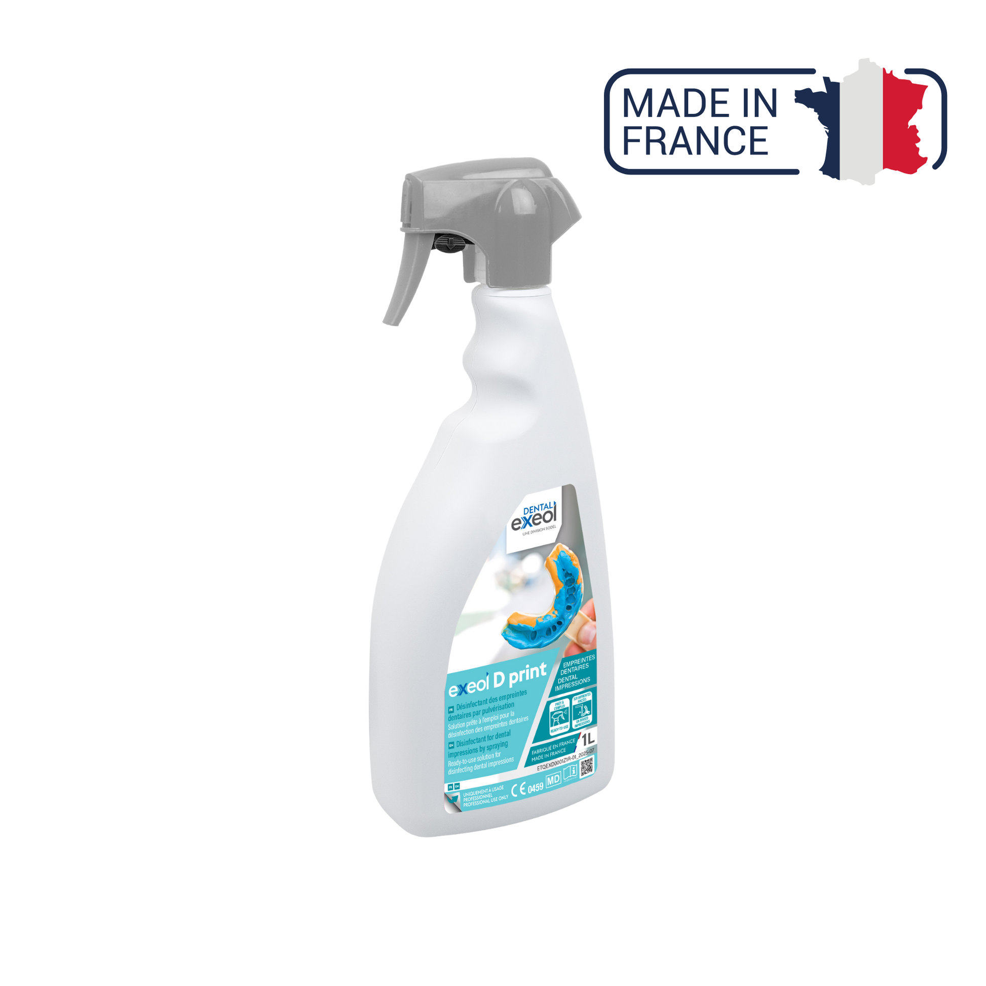 Exeol D print - Désinfectant des empreintes dentaire - 1 L - Sodel - My Médical