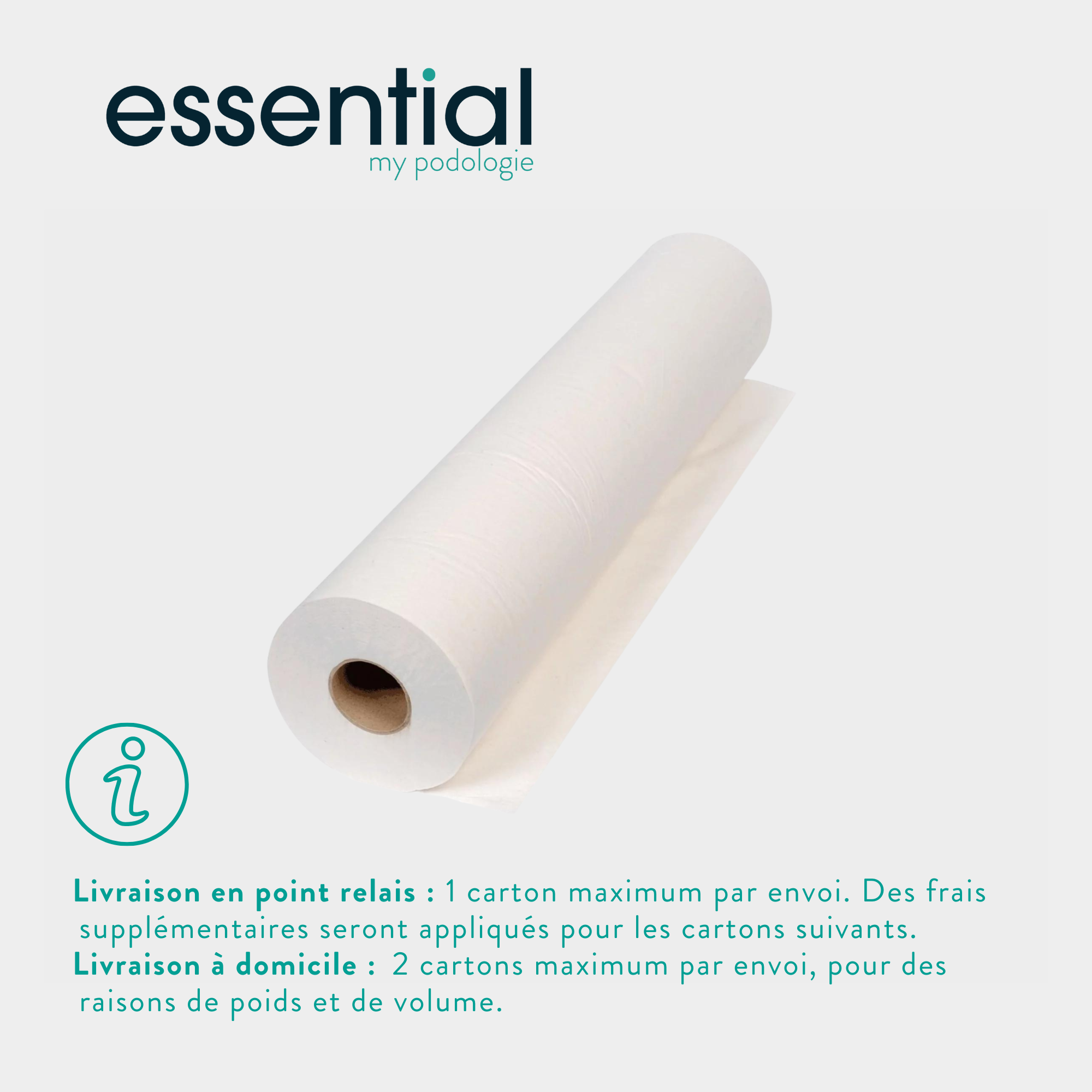 9 rolls White examination sheets - 135 sizes - 2 smooth folds