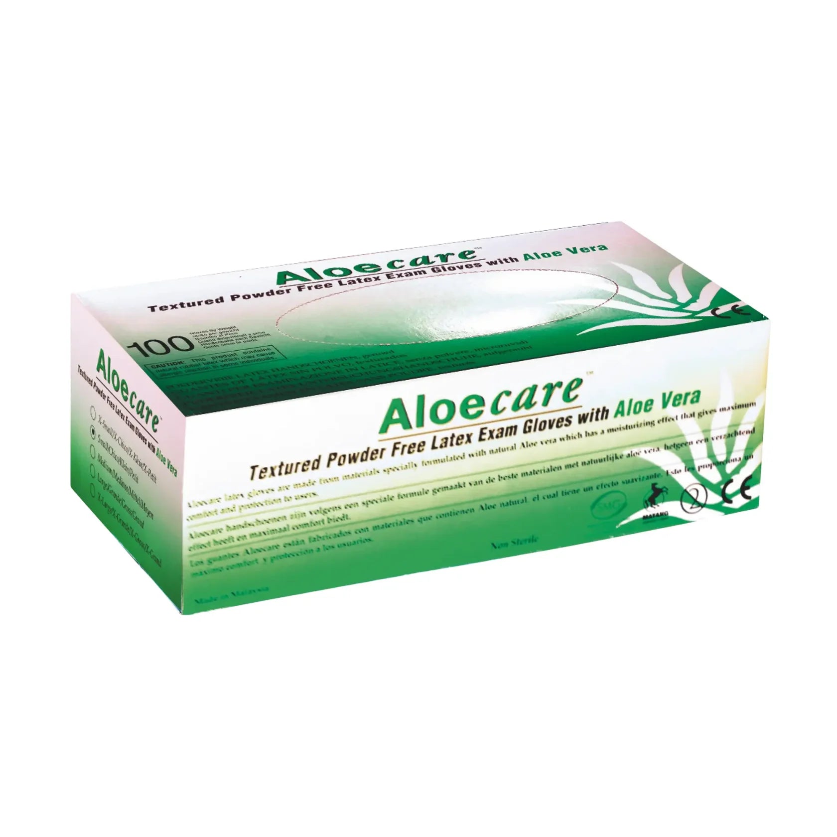 Gants d'examen - Latex avec Aloé Véra - Sans poudre - Boite de 100 - My Podologie - My Médical