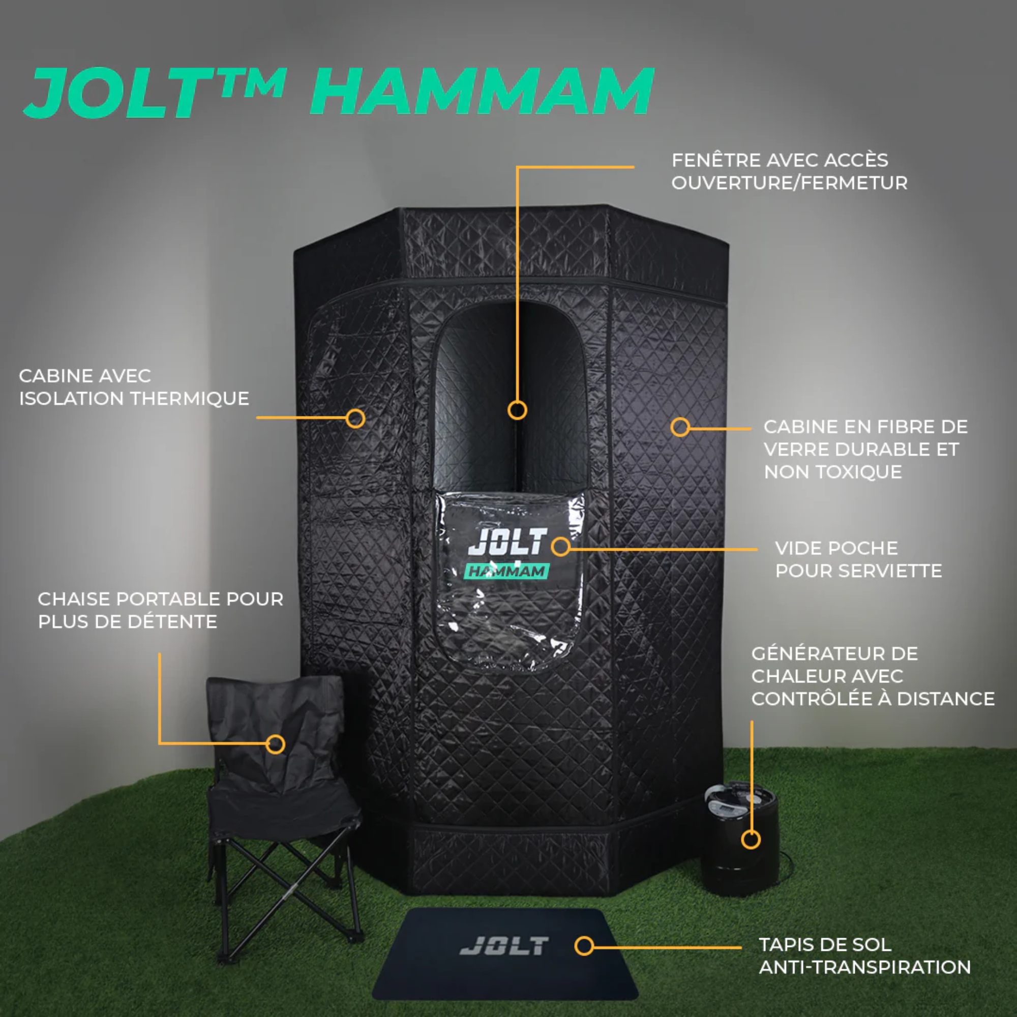 Hammam - humid heat - portable cabin - Jolt