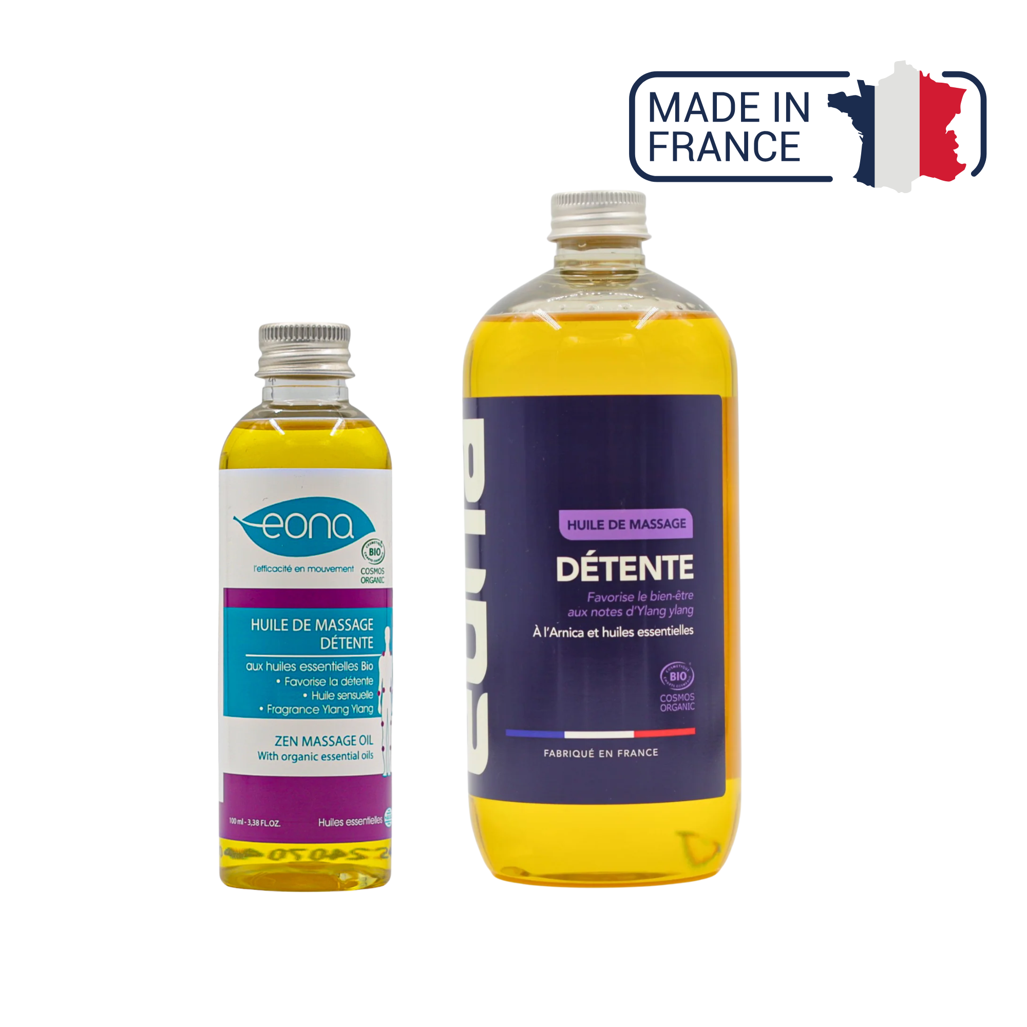 Huile de massage - Détente - Bio - 2 contenances - Eona