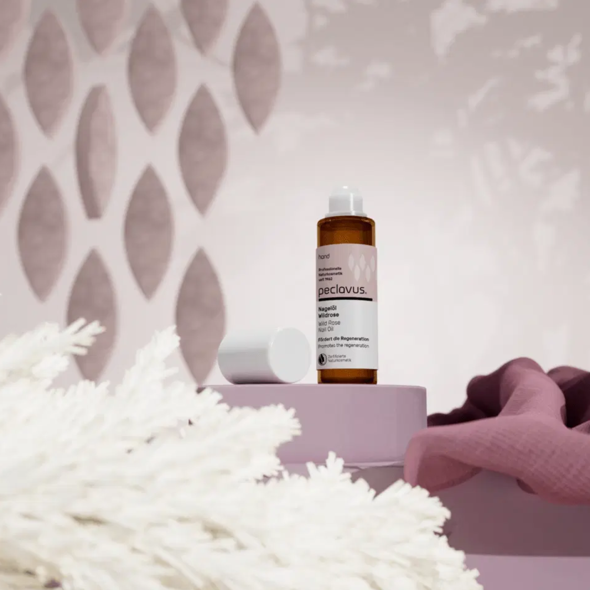 Huile hydratante pour cuticules et ongles - Parfum Rose Sauvage - Peclavus