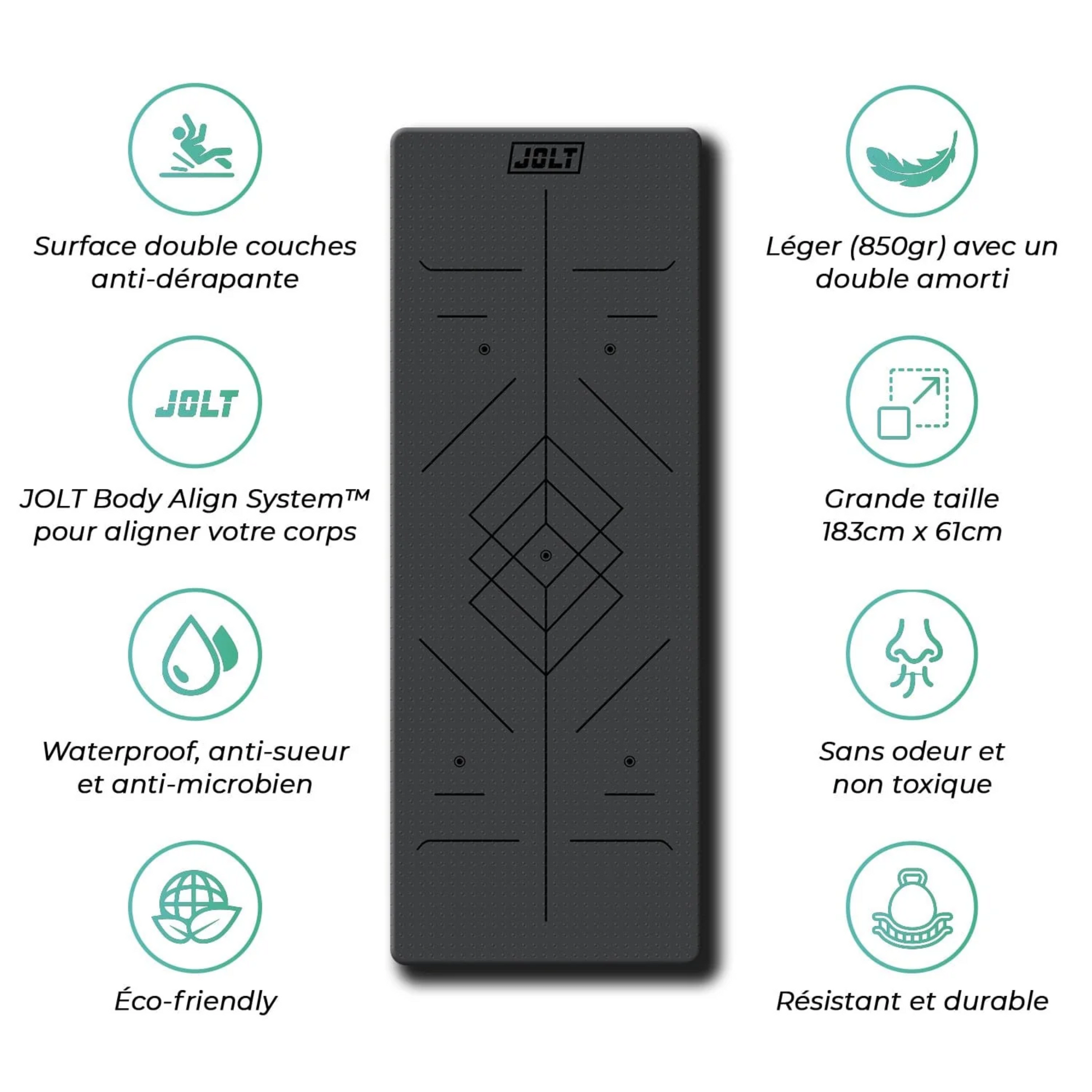 Jolt Mat - Tapis de gym amortissant - Jolt - My Médical