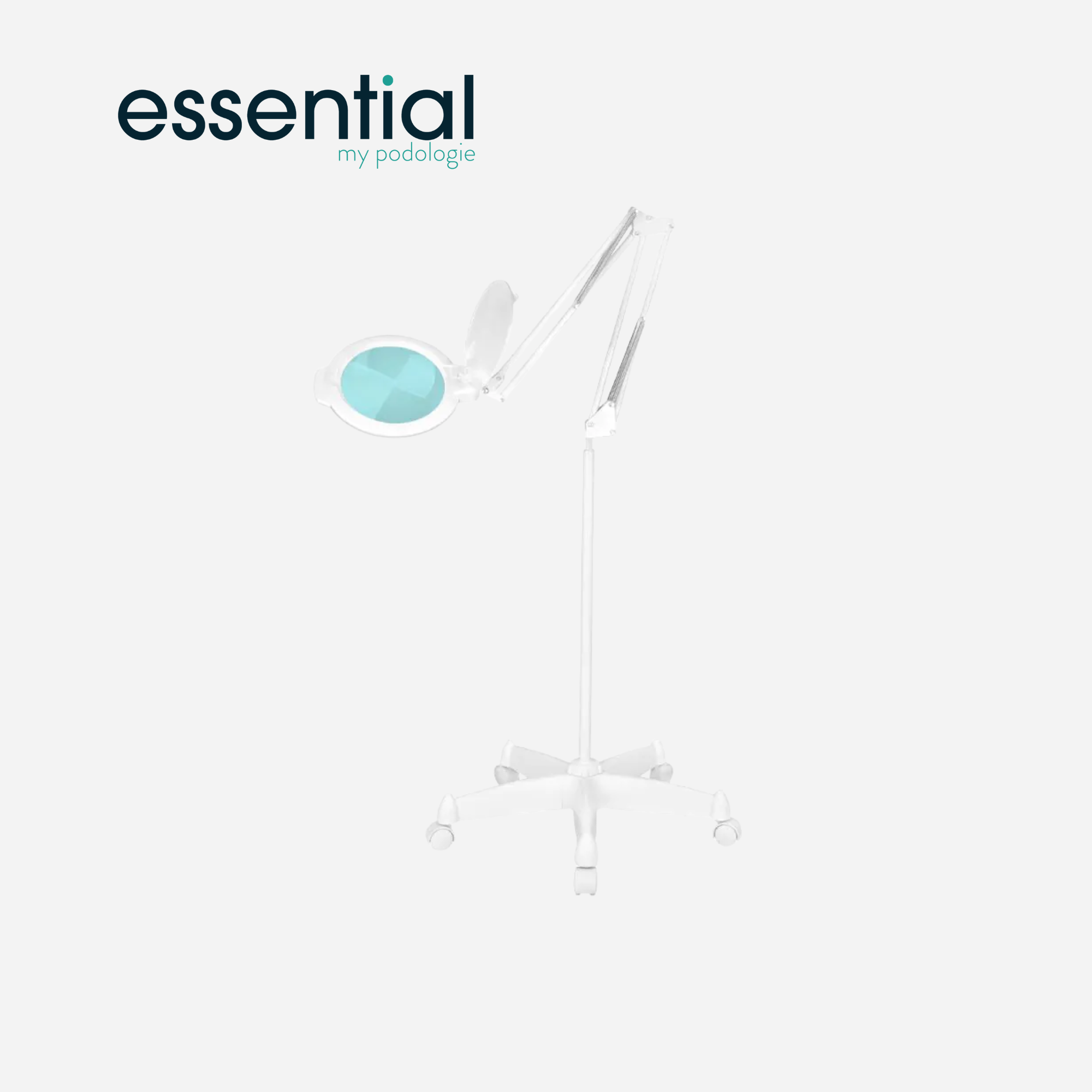 Lampe loupe articulée LED Moonlight 8013/6 avec trépied - Blanc ou Noir - Essential by My Podologie