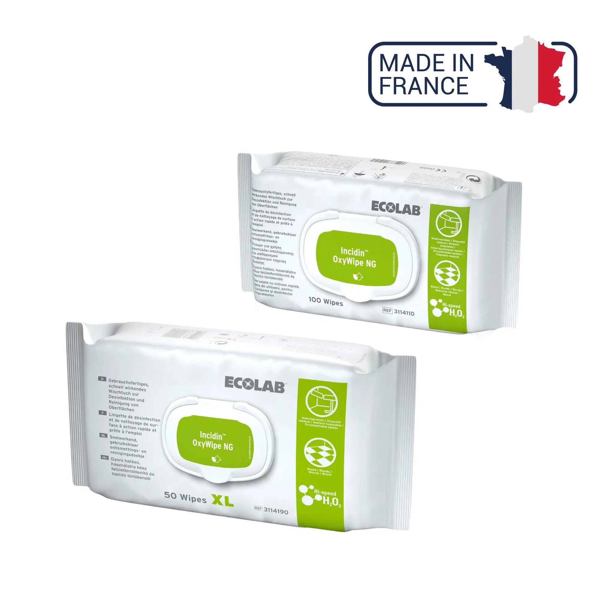 Lingettes Désinfectantes Incidin Oxywipe NG - 2 contenances - Ecolab by Anios Anios