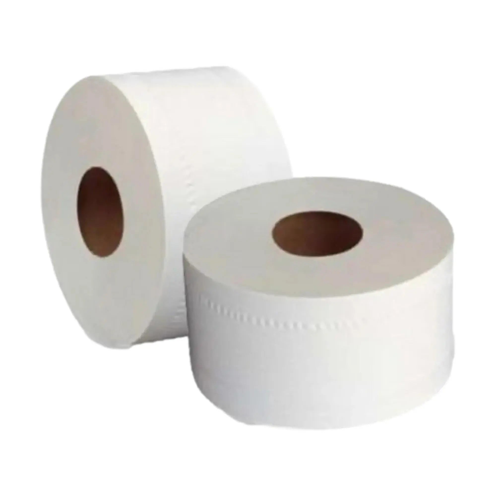 White Embossed Toilet Paper 2 Ply - Mini Jumbo - 130 m - 12 Rolls