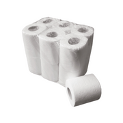 2-Ply 180F White Embossed Toilet Paper - 12 rolls
