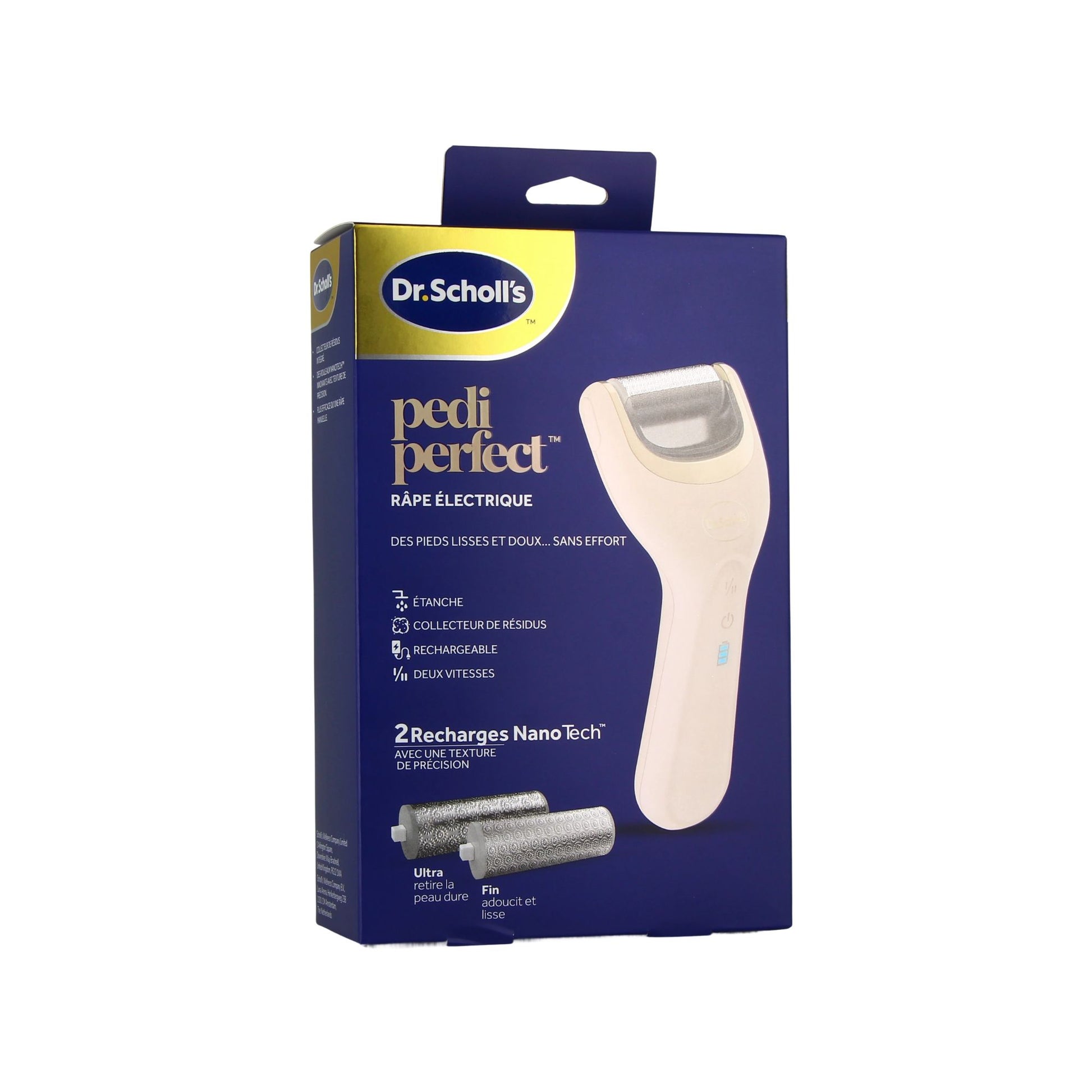 Pedi Perfect Râpe de Pédicurie Électrique rechargeable - Exfoliante et Lissante - Dr Scholl’s - My Médical