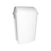 Poubelle Basic en plastique 50L Blanc