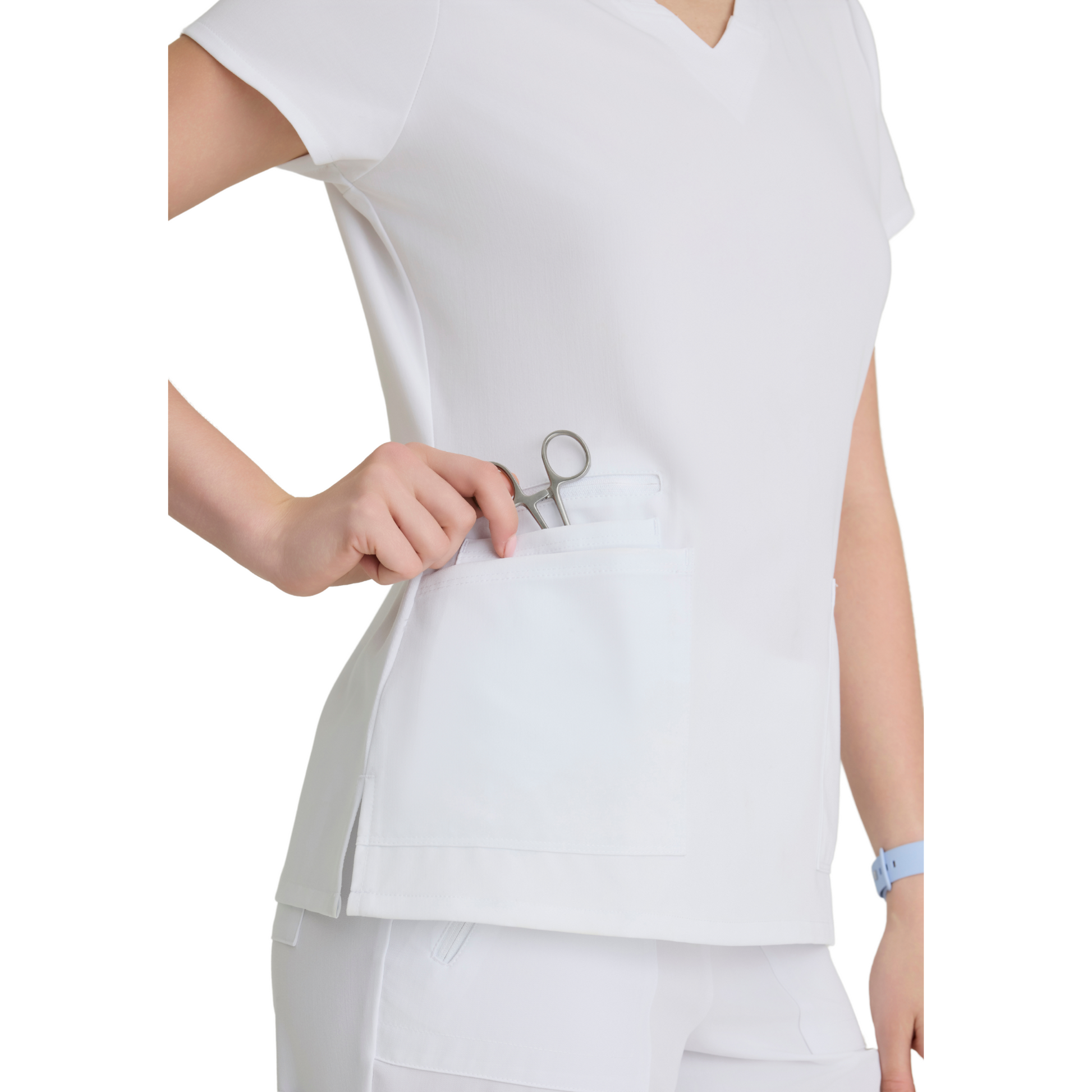 Purpose Top - Haut médical confortable et polyvalent - Col V - Femme - Barco Unify BARCO UNIFY