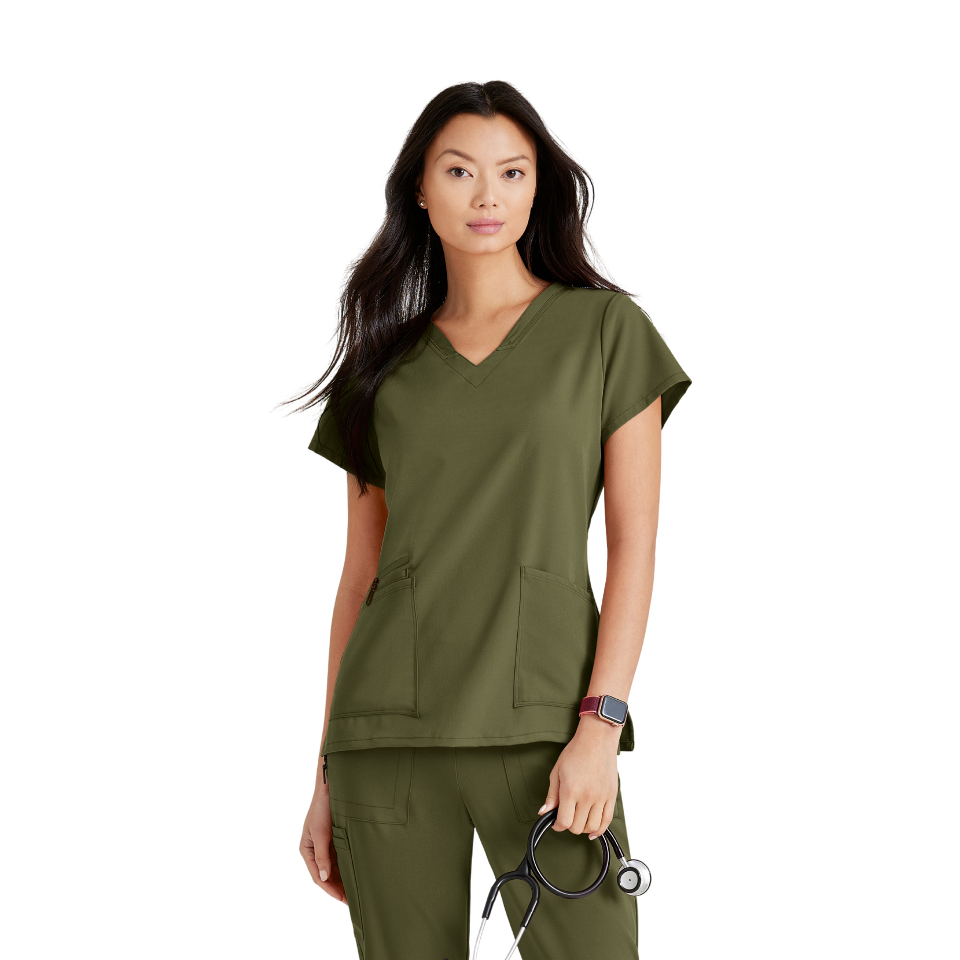 Purpose Top - Haut médical confortable et polyvalent - Col V - Femme - Barco Unify BARCO UNIFY