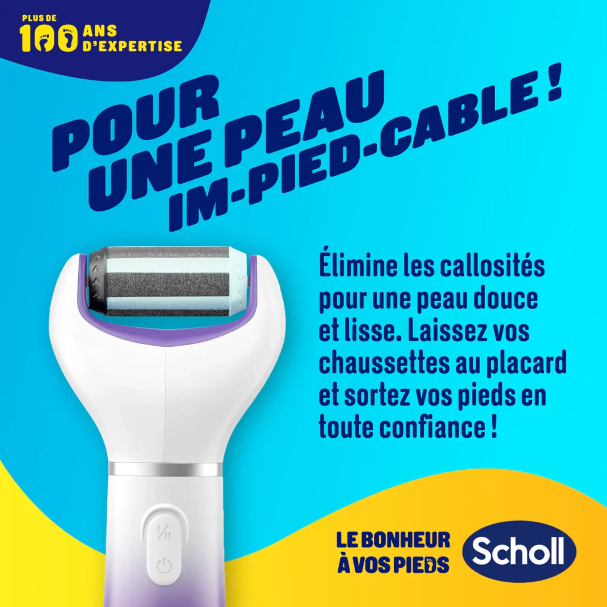 Râpe de Pédicurie Électrique 2 en 1 - Exfoliante et Lissante - Scholl - My Médical