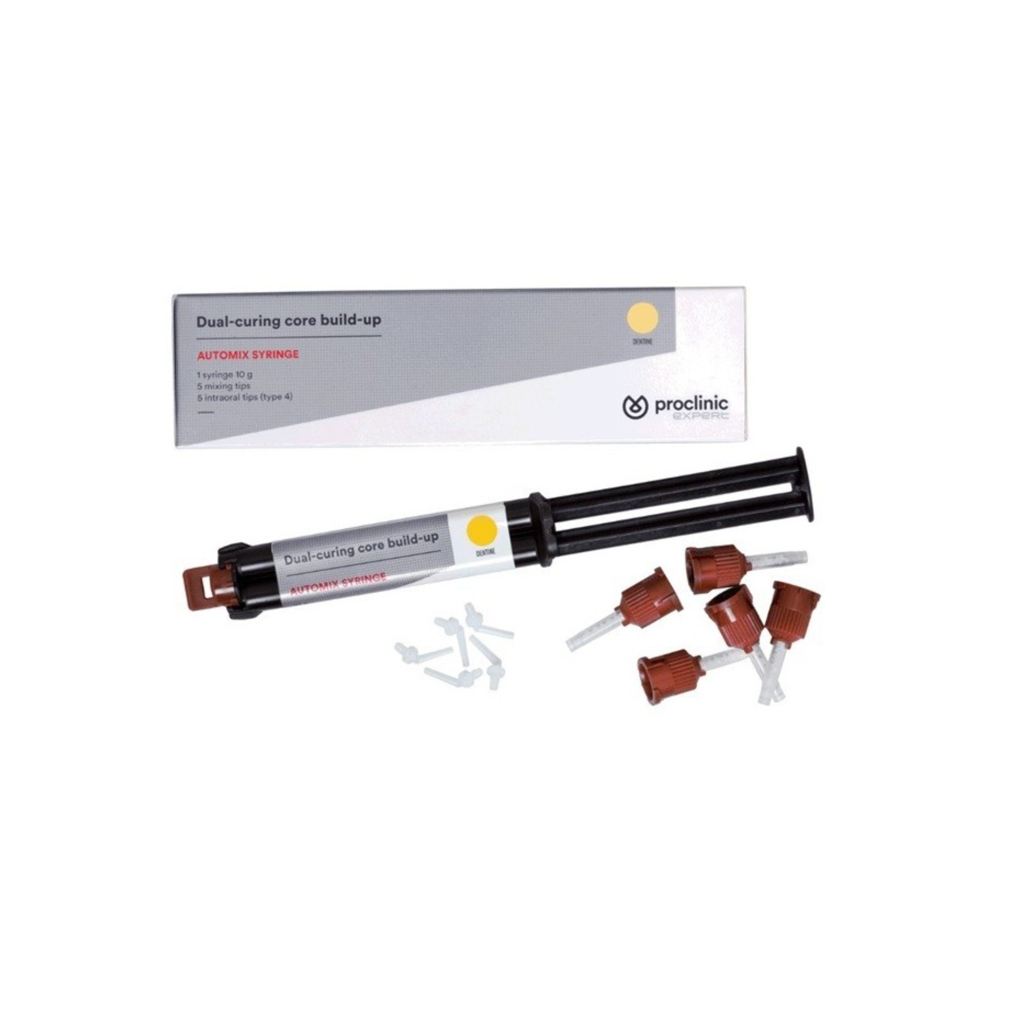 Résine composite - Dual-curing core Build Up - 1 seringue de 10g - Proclinic Expert