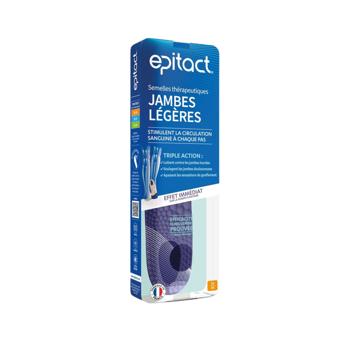 Semelles thérapeutique Jambes légères - 1 paire - EPITACT