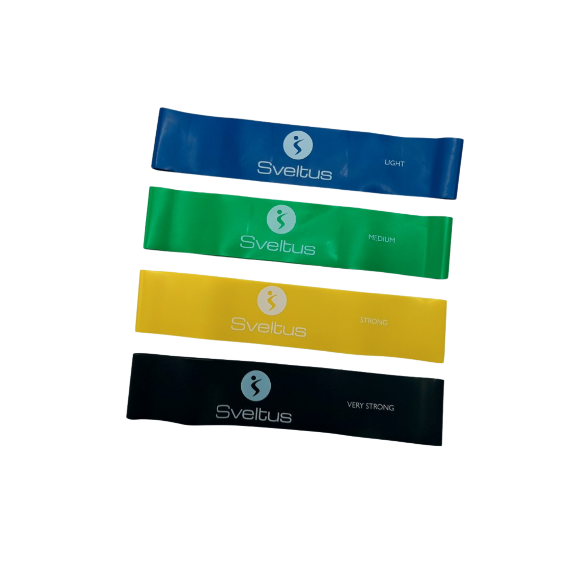 Set of 4 Aerobic Latex Bands - 25 cm - 9/22 kg - Sveltus