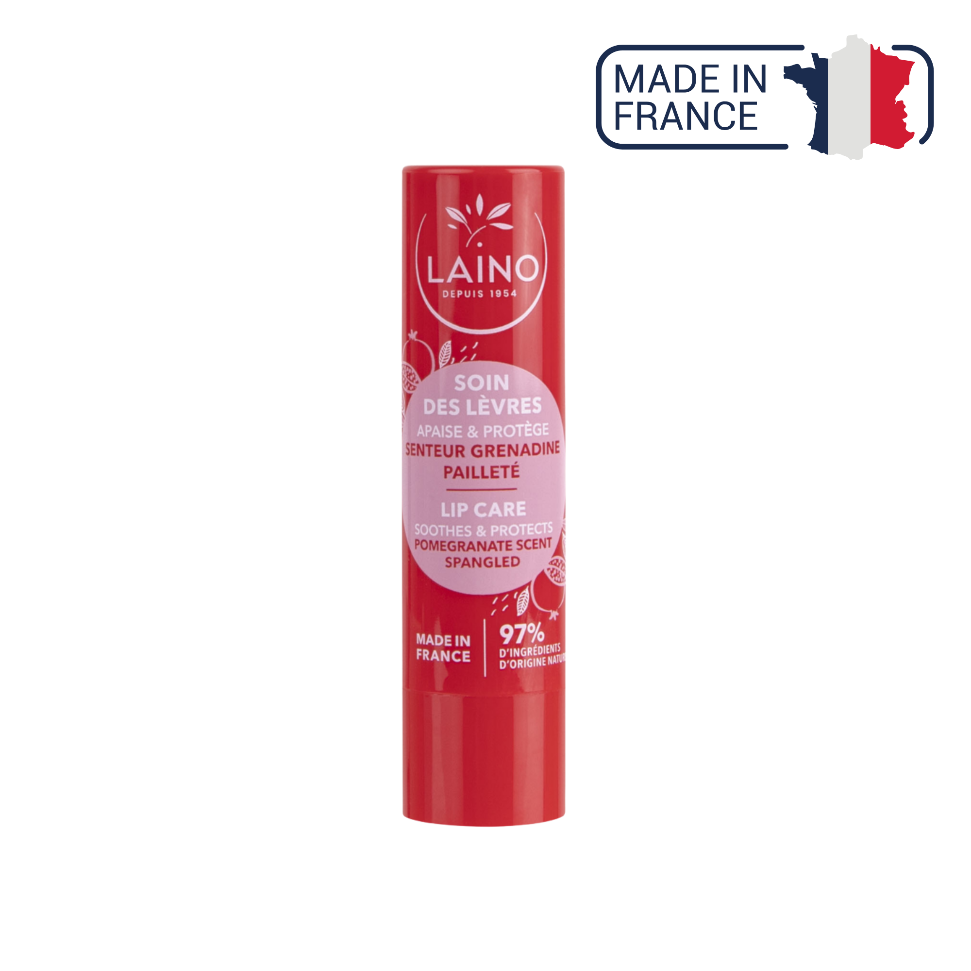 Soin des lèvres - Senteur Grenadine Pailleté - Laino