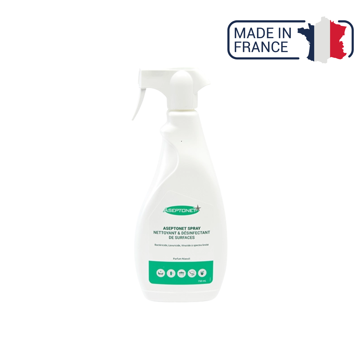 Spray nettoyant désinfectant surfaces et DM - 750 ml - ASEPTONET