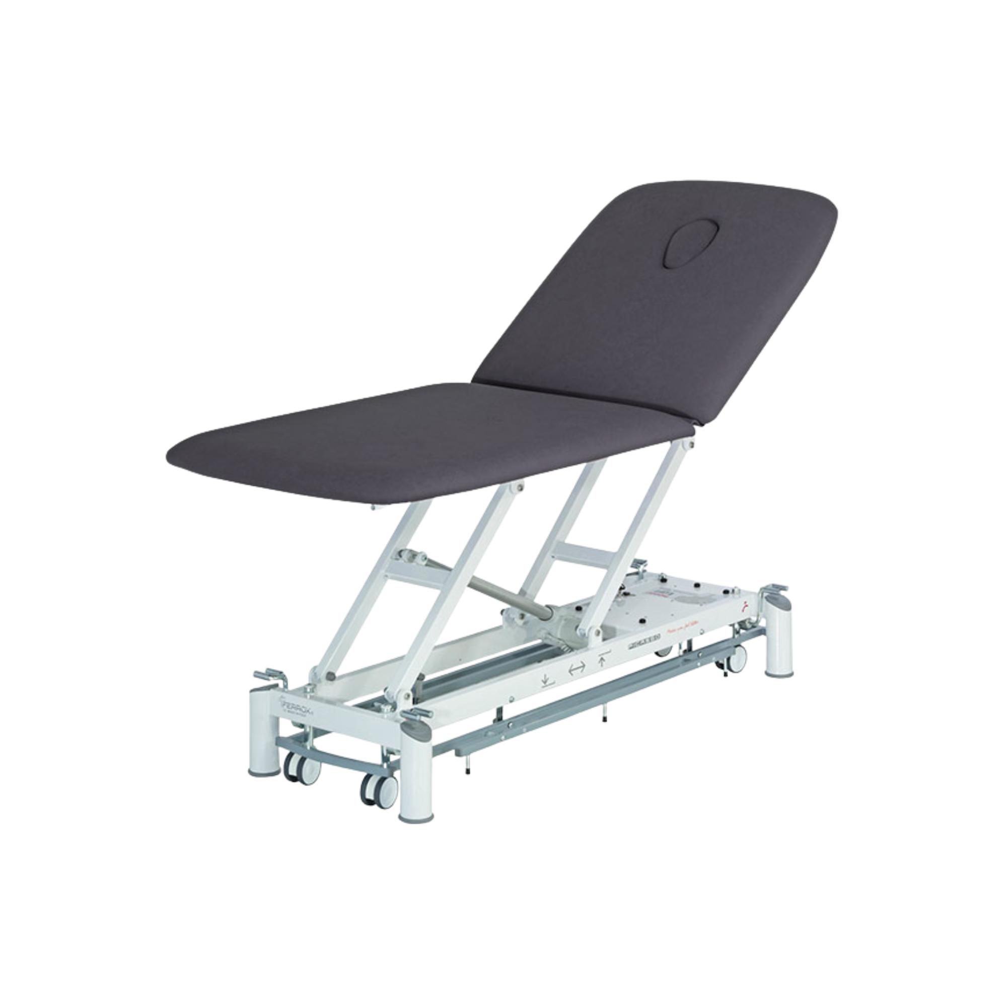Electric physiotherapy table - Picasso XLL Trend - castors + control frame - Ferrox