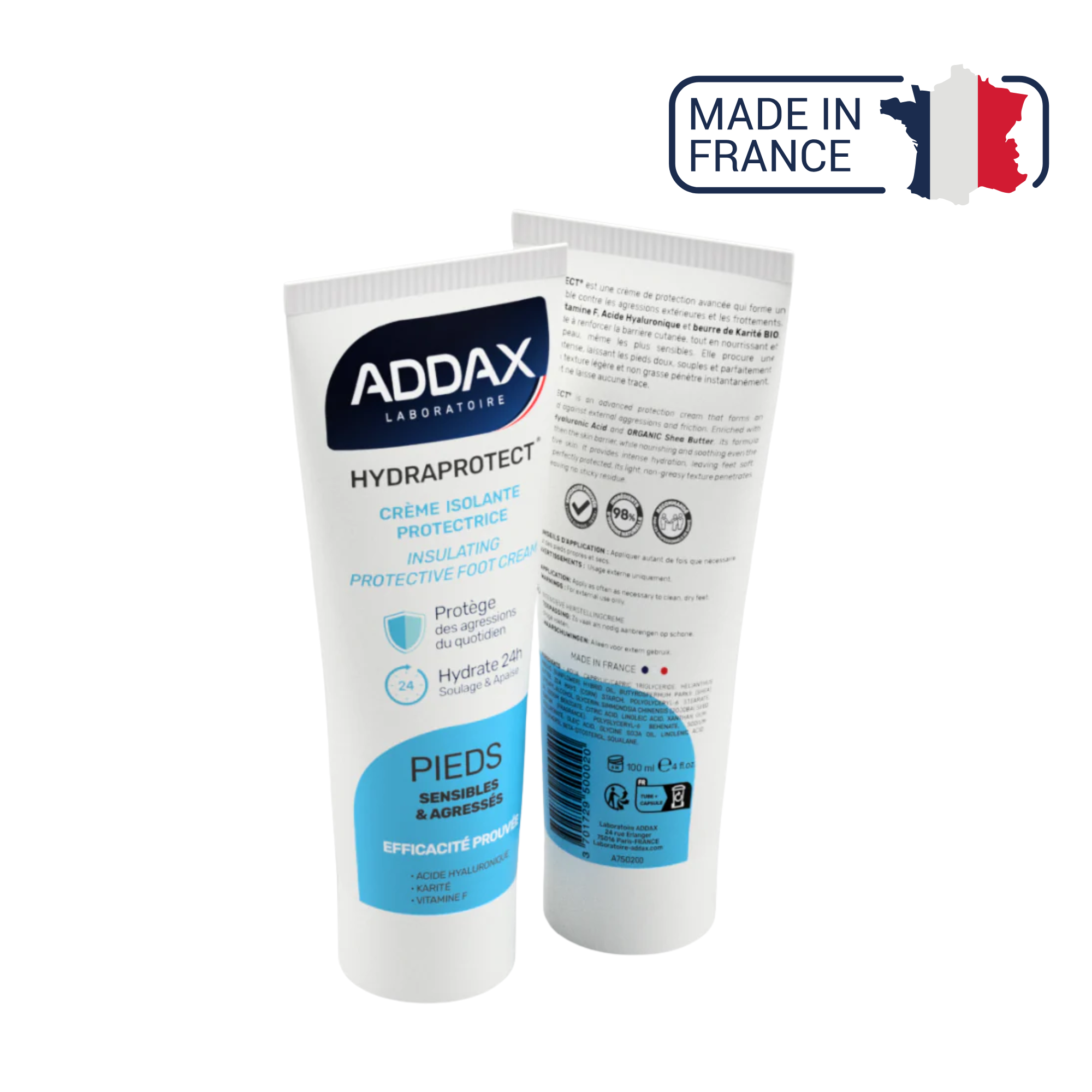 HYDRAPROTECT® - Crème pieds isolante protectrice - 100 ml - Laboratoire Addax - My Médical