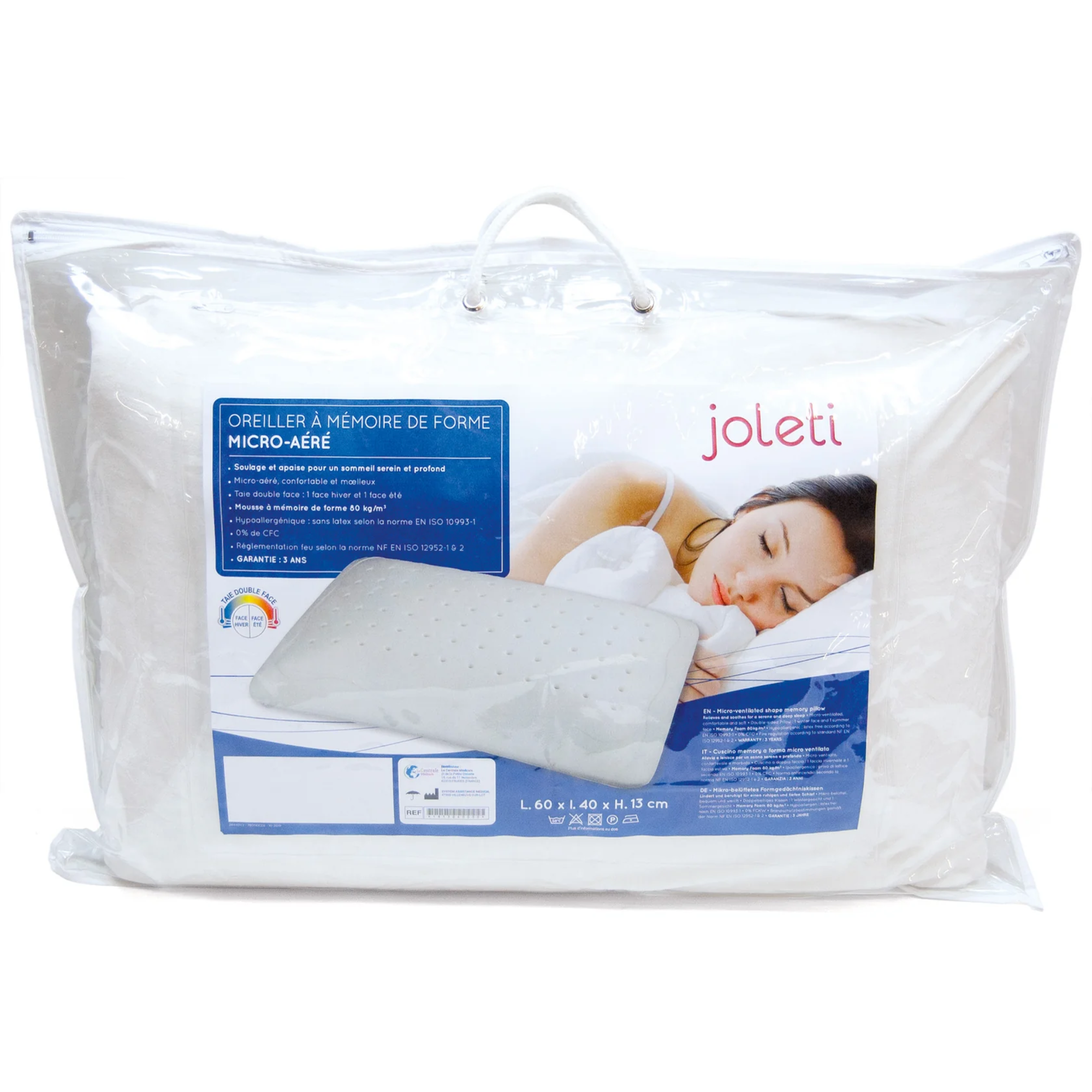 Oreiller Micro-Aéré 60X40cm - JOLETI