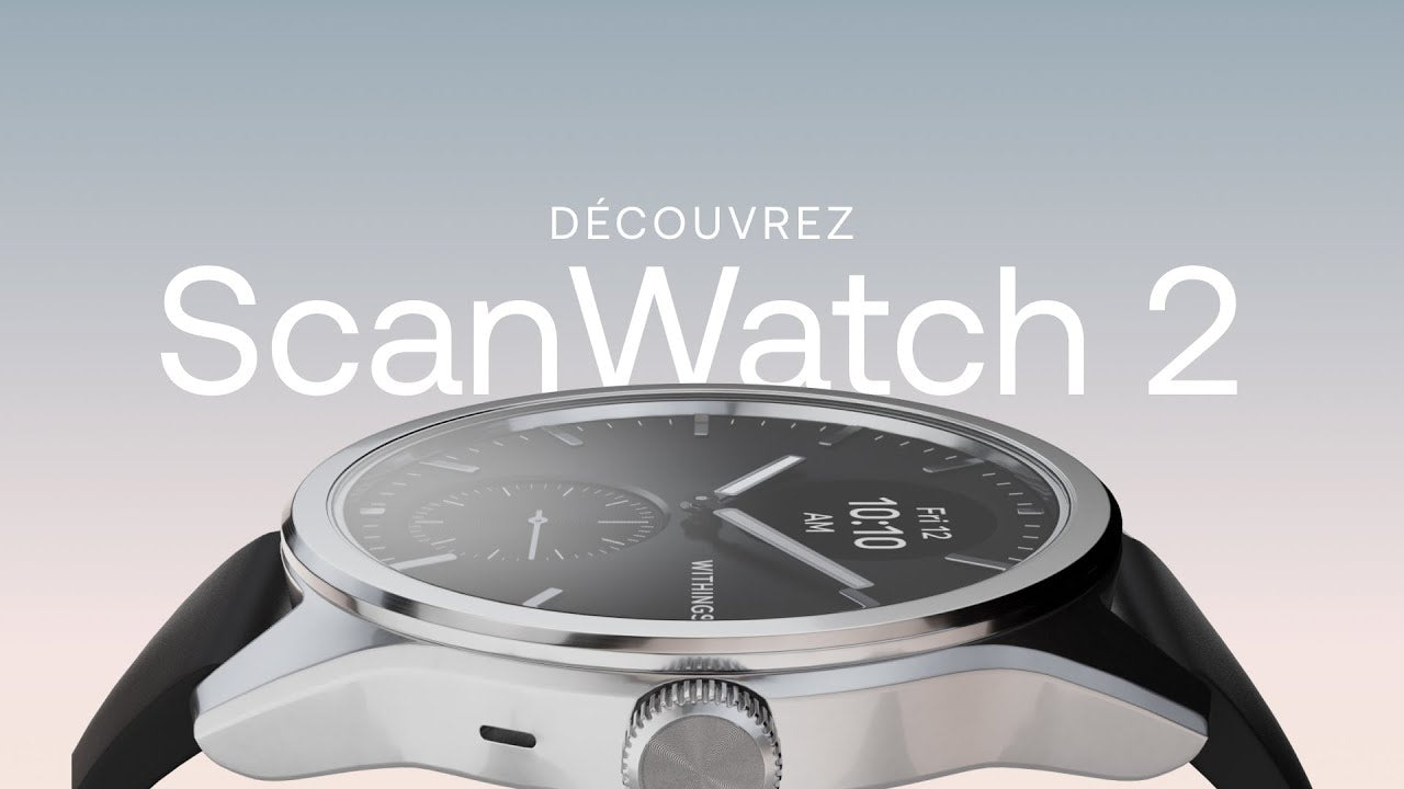 Load video: Montre Hybride Connectée - Scanwatch 2 - 42 mm - Noir - Withings
